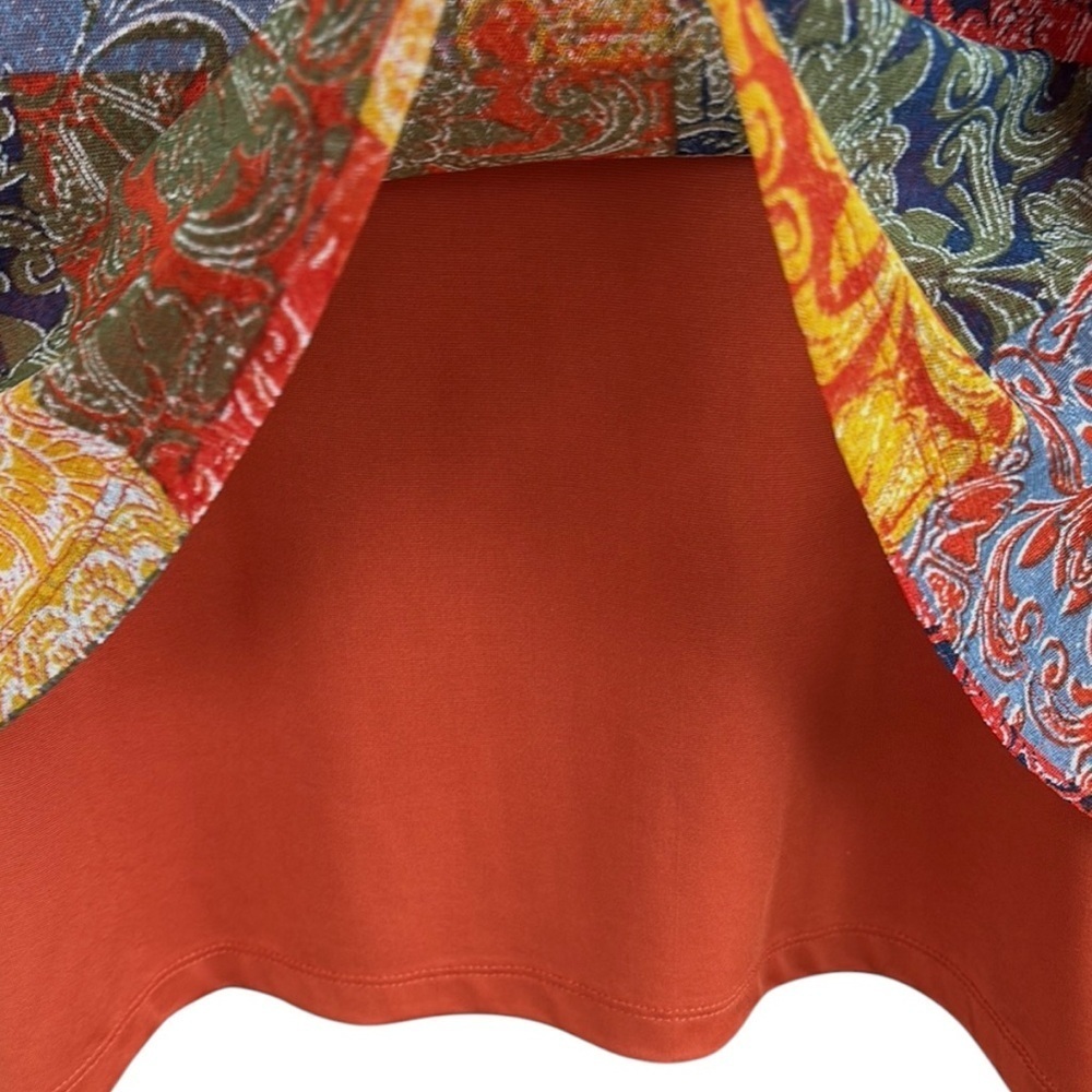 NWT Multiples Spice Girl Patchwork Top Petite Med… - image 4